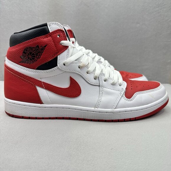 Jordan Other - Mens Size 14 Nike Air Jordan 1 Retro High OG Heritage Shoes White Red Sneakers